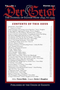 Der Geist: The Journal of Egoism from 1845 to 1945  | Issue 1
