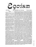 Egoism: The First Two Volumes 1890-1892 | Georgia & Henry Replogle, et. al. | SA1023