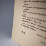 "TYPE" Letterpress Broadside | Arthur Desmond | SA1220