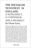 The Nietzsche Movement in England | Oscar Levy | SA1095 | Ltd. Ed. 66